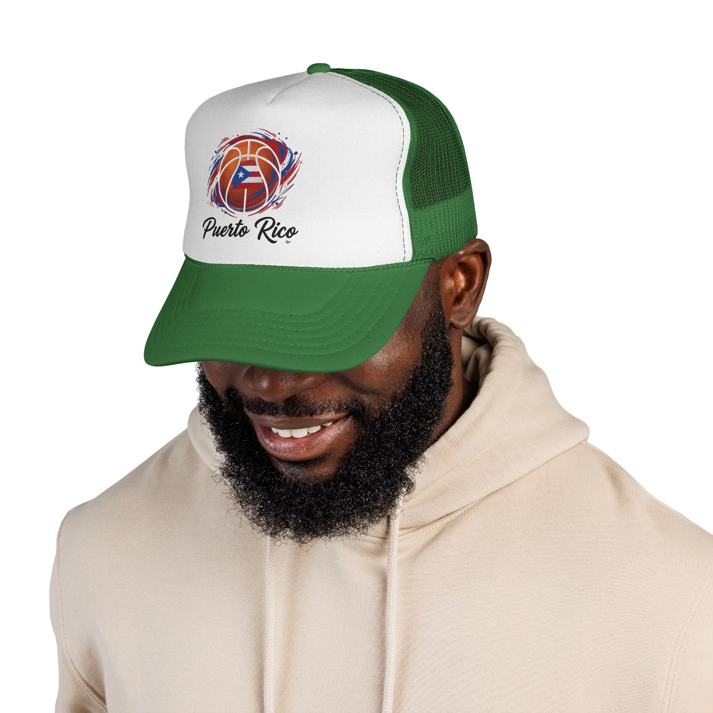 Puerto Rico Basketball Flag Trucker Caps FREE SHIPPING