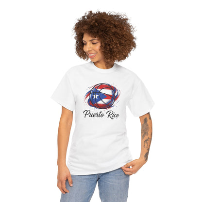 Puerto Rico Basketball Flag 2 | Unisex Heavy Cotton T-Shirt