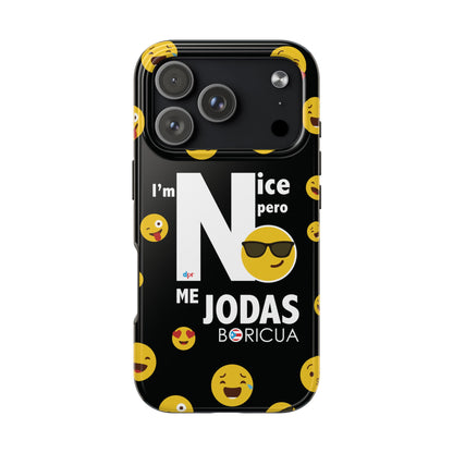 I'm Nice pero No me Jodas Tough Black Phone Cases