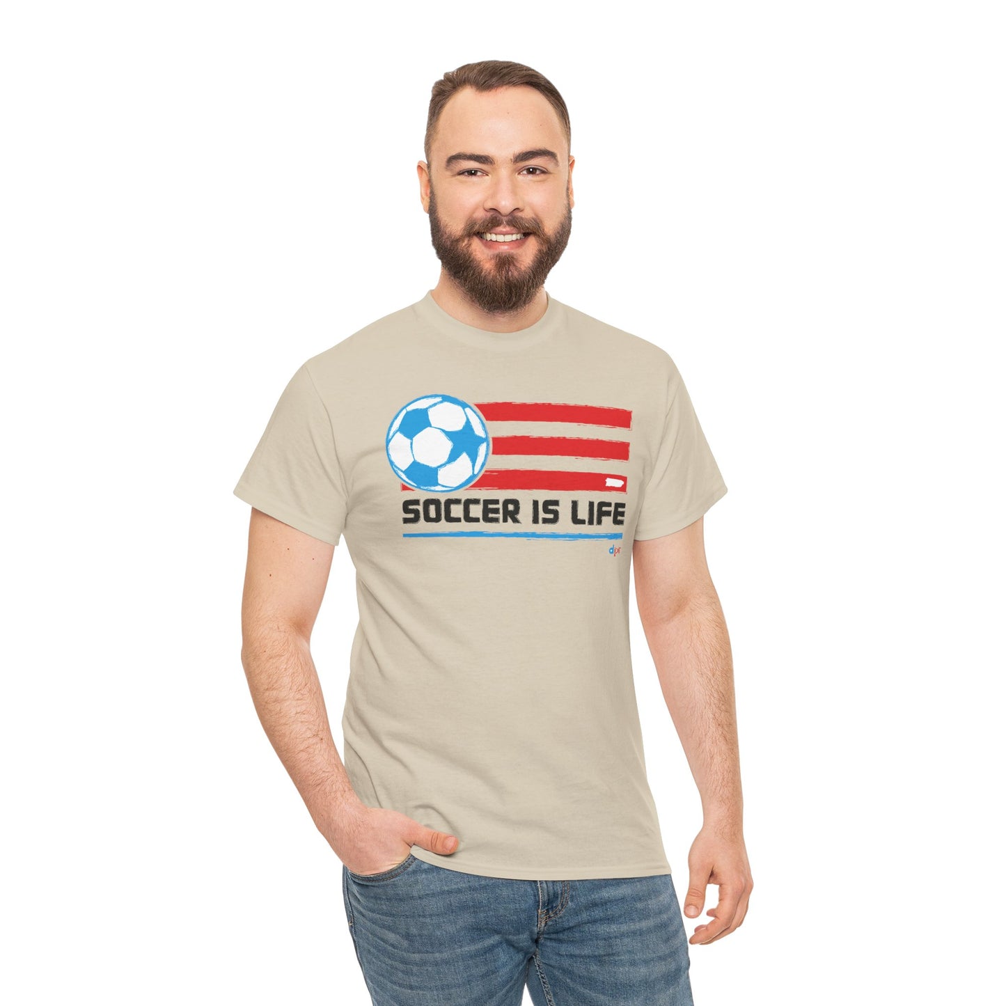 Soccer is Life Colors Unisex Heavy Cotton Tee