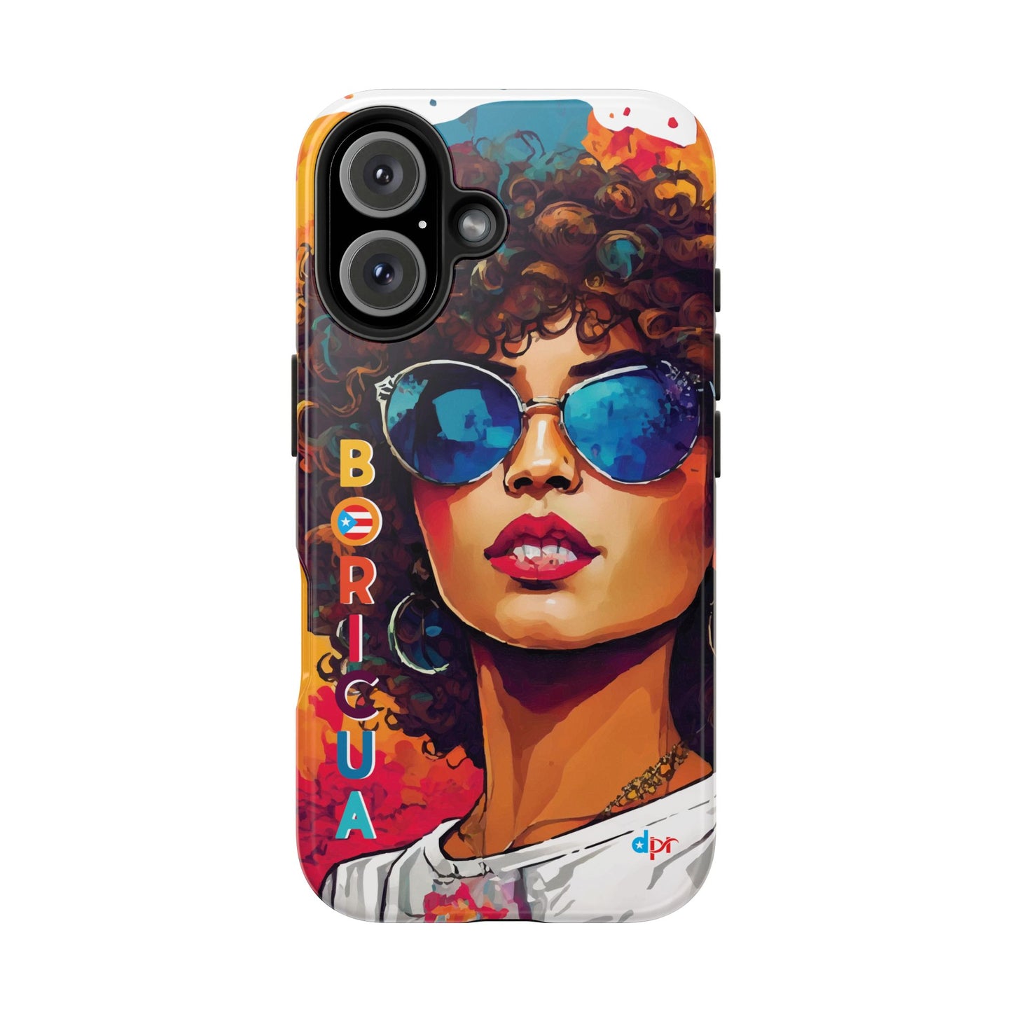 Boricua Girl Mosaico White Tough Phone Cases