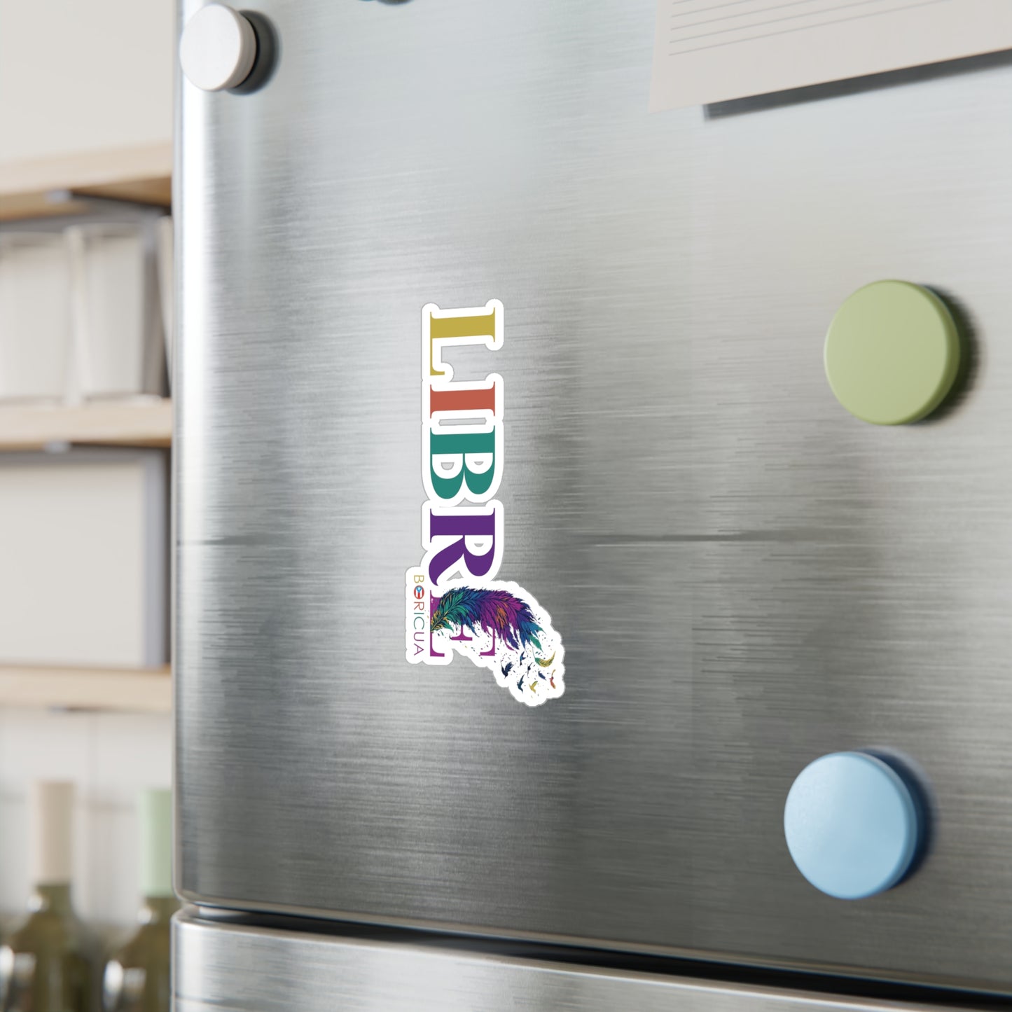 LIBRE Rainbow Waterproof Kiss-Cut Vinyl Decals