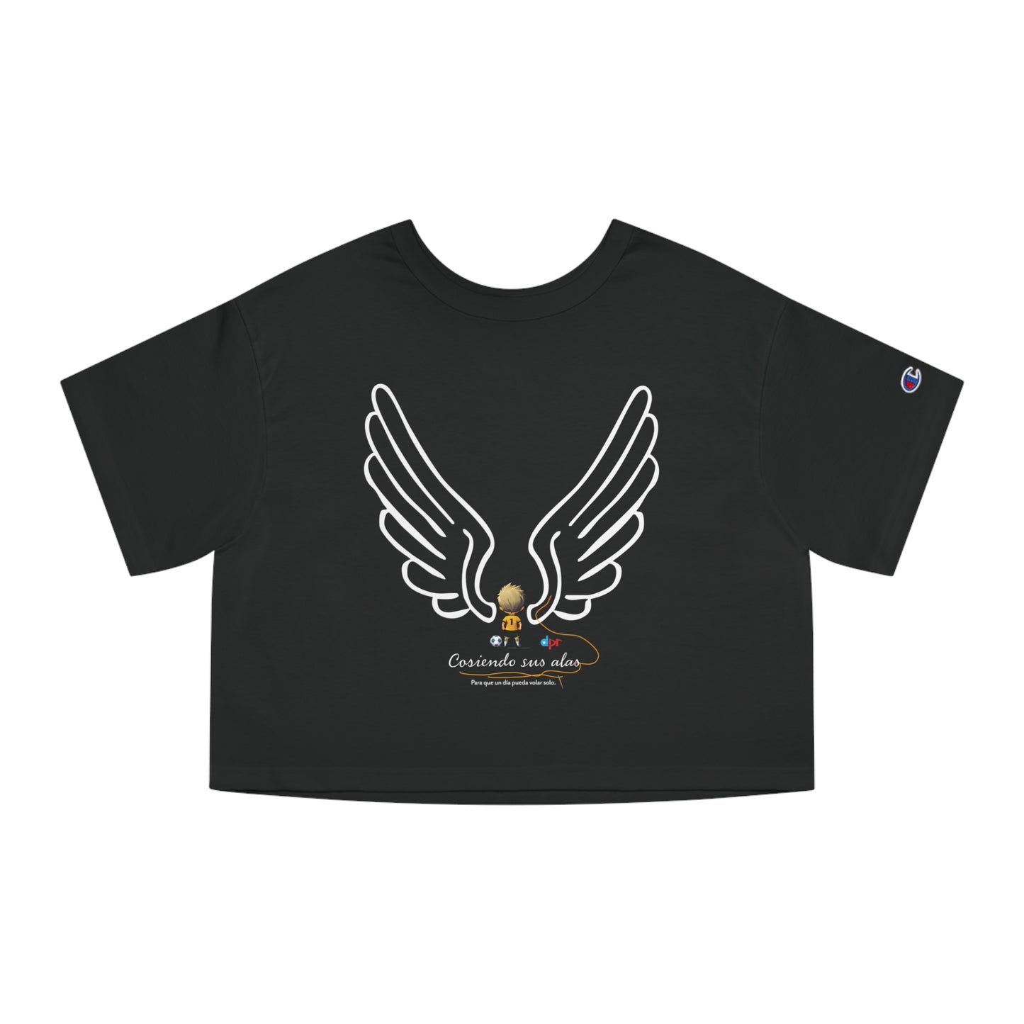 Cosiendo sus alas Soccer Player Flowy Cropped Tee