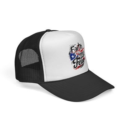 Faith Over Fear Christian Volleyball Sticker | Puerto Rican Flag Trucker Caps FREE SHIPPING