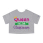 Queen of the Classroom - Back To School Boricua T Shirt Flowy Cropped Tee