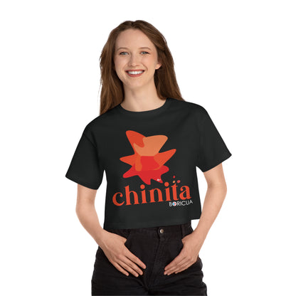 Chinita Boricua Flowy Cropped Tee