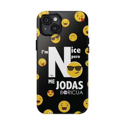 I'm Nice pero No me Jodas Tough Black Phone Cases