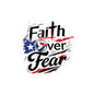 Faith Over Fear Christian Volleyball Sticker | Puerto Rican Flag Waterproof Kiss-Cut Vinyl Decal