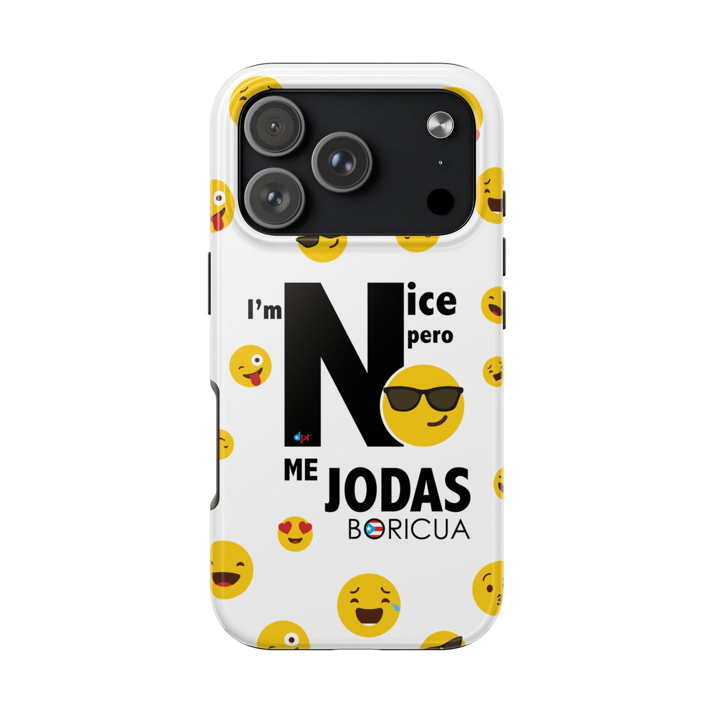 I'm Nice pero No me Jodas White Tough Phone Cases