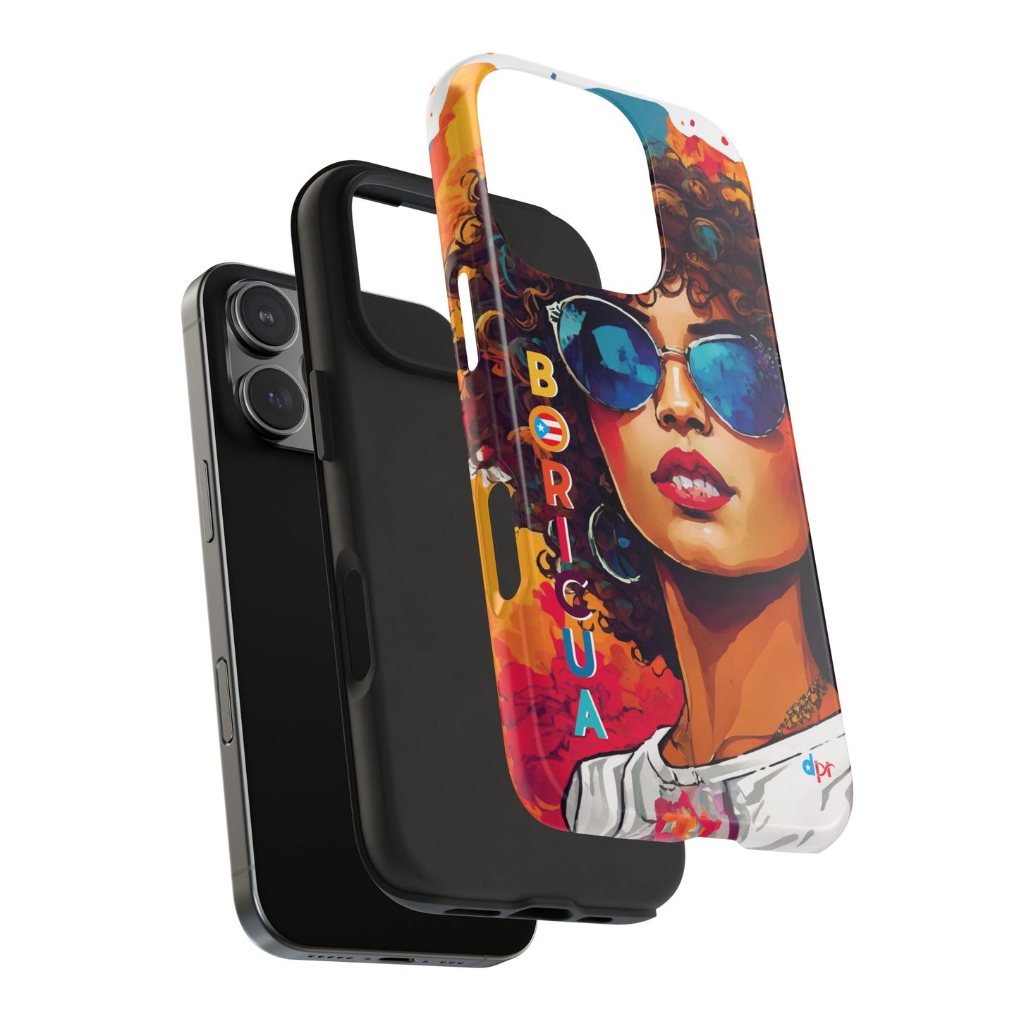 Boricua Girl Mosaico White Tough Phone Cases