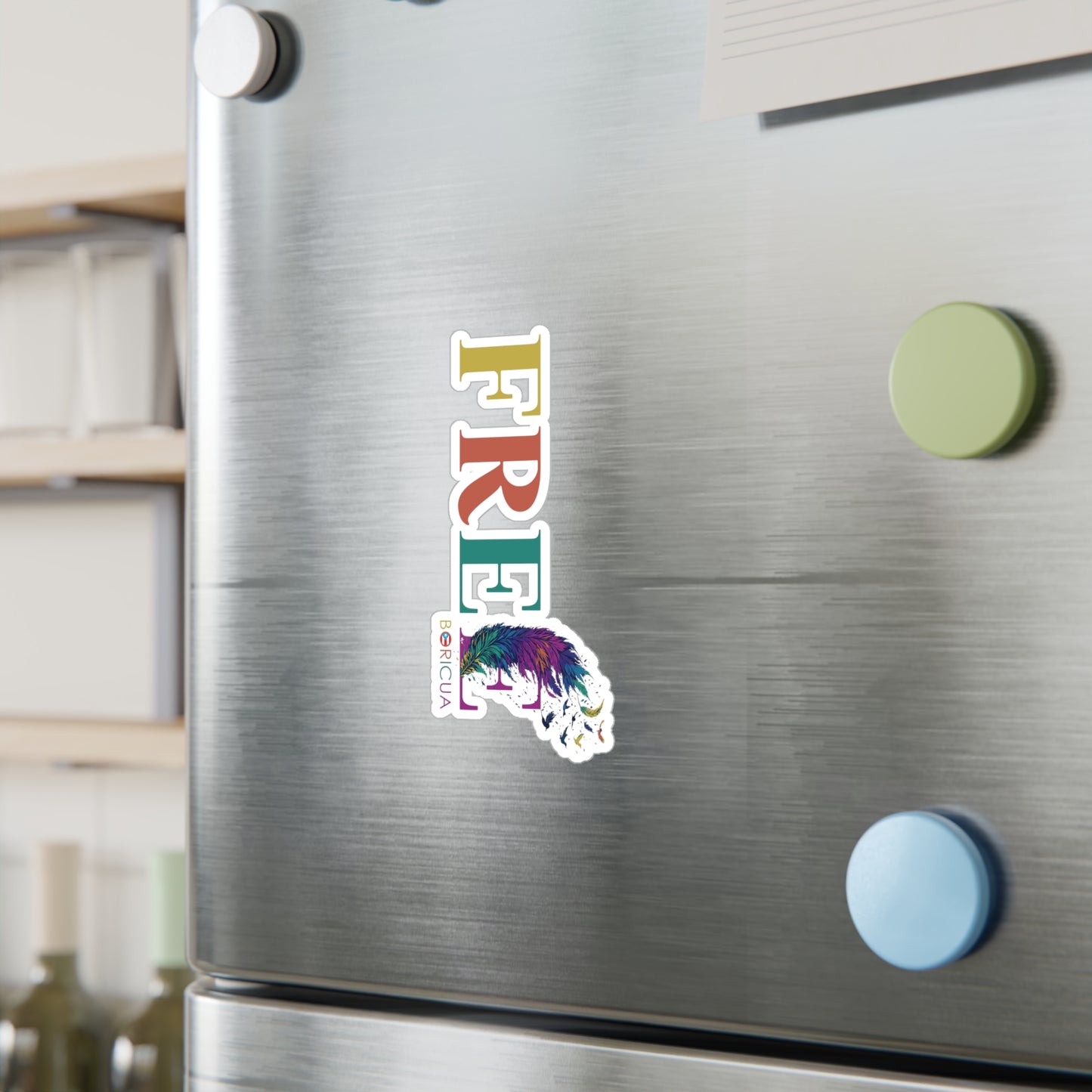 Free Rainbow Waterproof Kiss-Cut Vinyl Decals