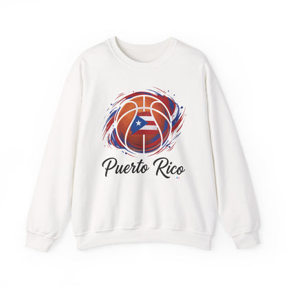 Puerto Rico Basketball Flag Heavy Blend™ Crewneck Sweatshirt