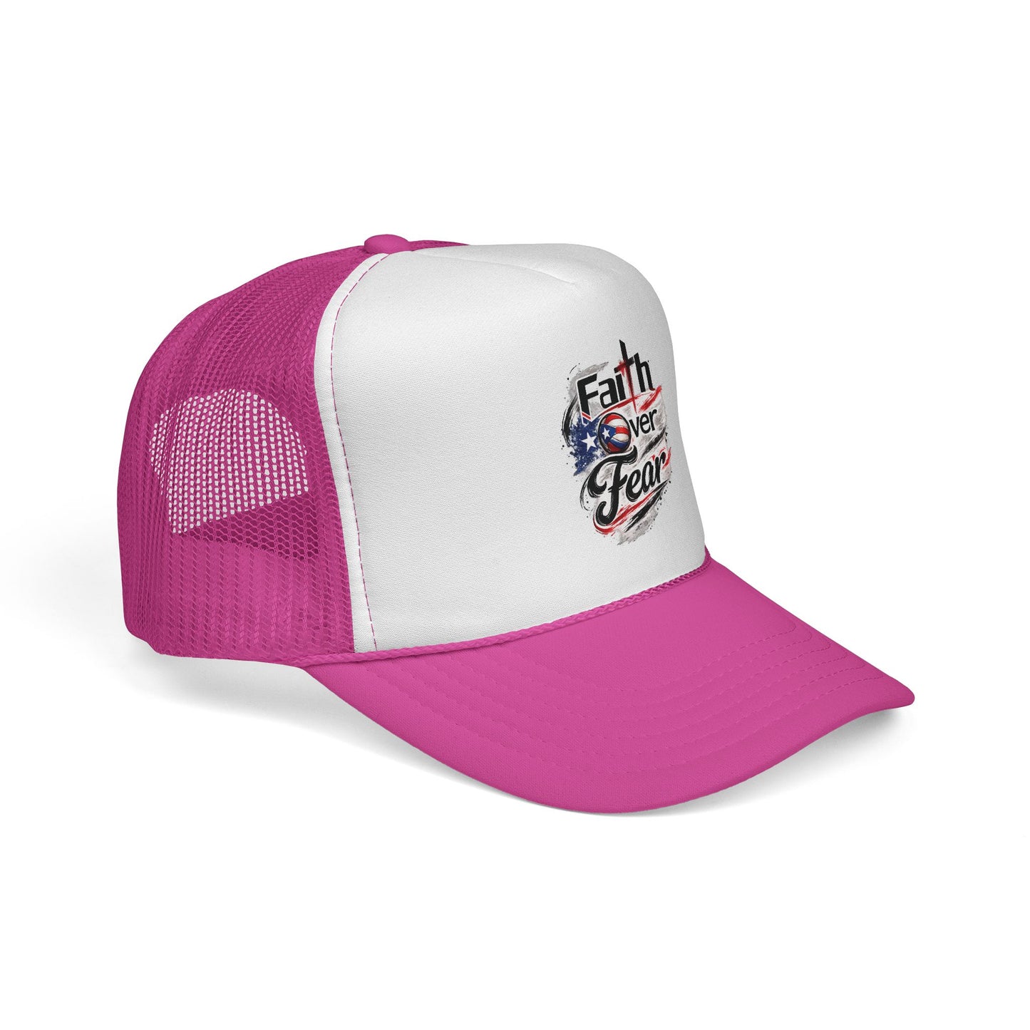 Faith Over Fear Christian Volleyball | Puerto Rican Flag Trucker Caps FREE SHIPPING