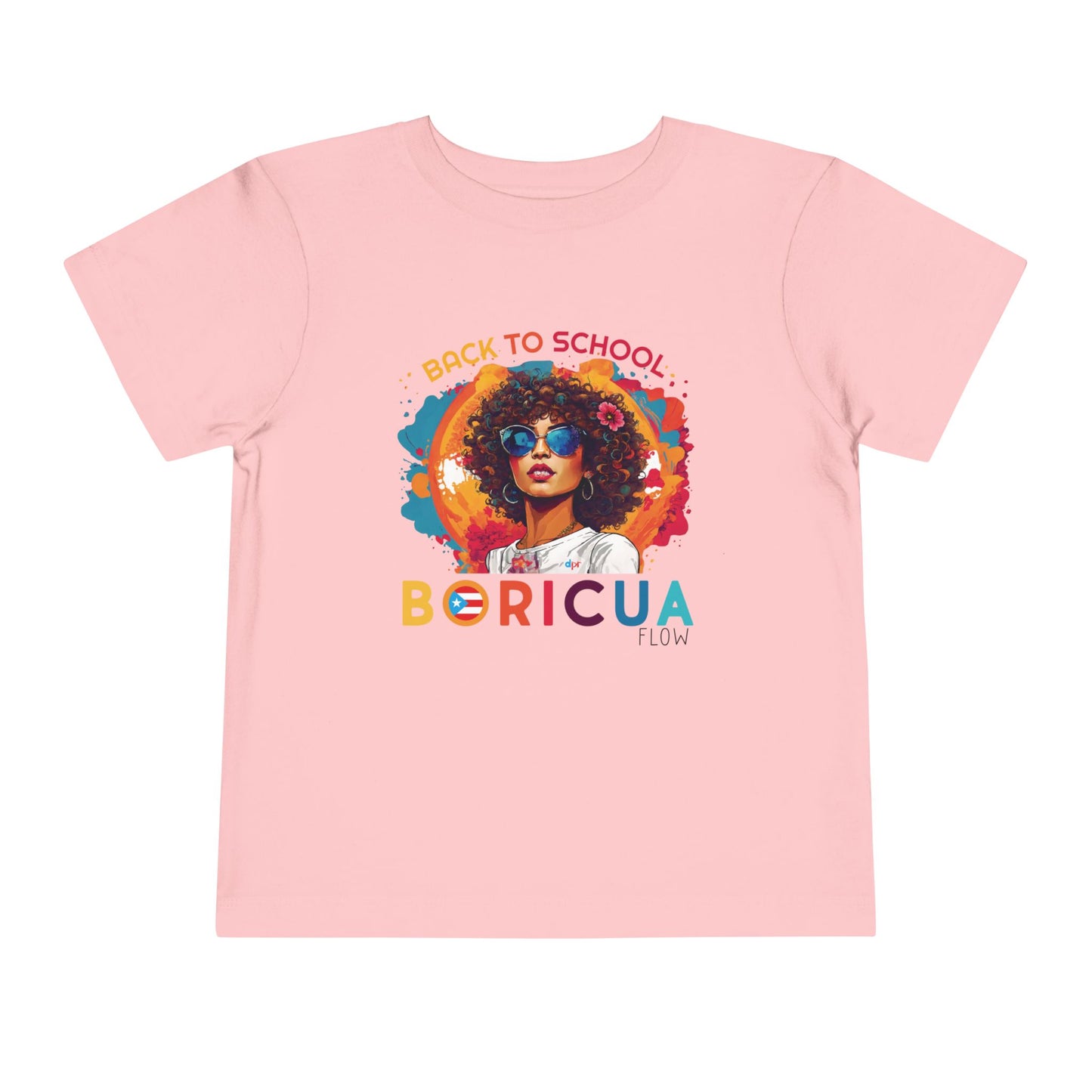 Back to School Boricua Girl Flow Toddler Short Sleeve Tee