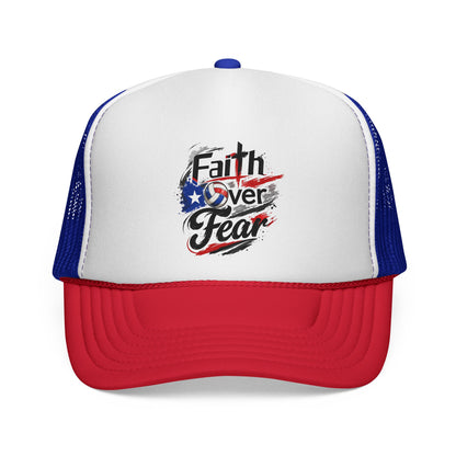 Faith Over Fear Christian Volleyball Sticker | Puerto Rican Flag Trucker Caps FREE SHIPPING
