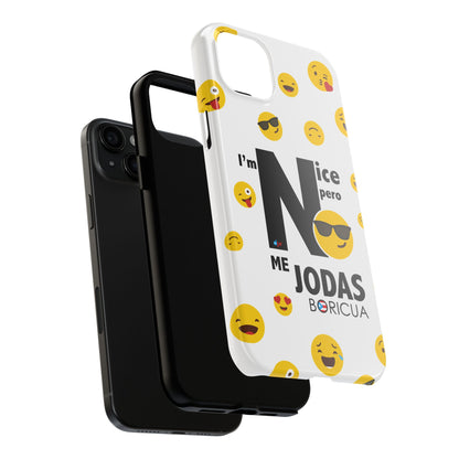 I'm Nice pero No me Jodas White Tough Phone Cases