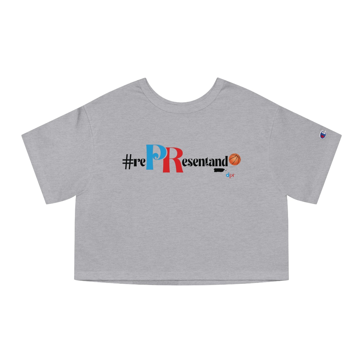 Puerto Rico Basketball Cropped Tee | RePResentando™ Women's Flowy Crop Top | Boricua Basketball Shirt