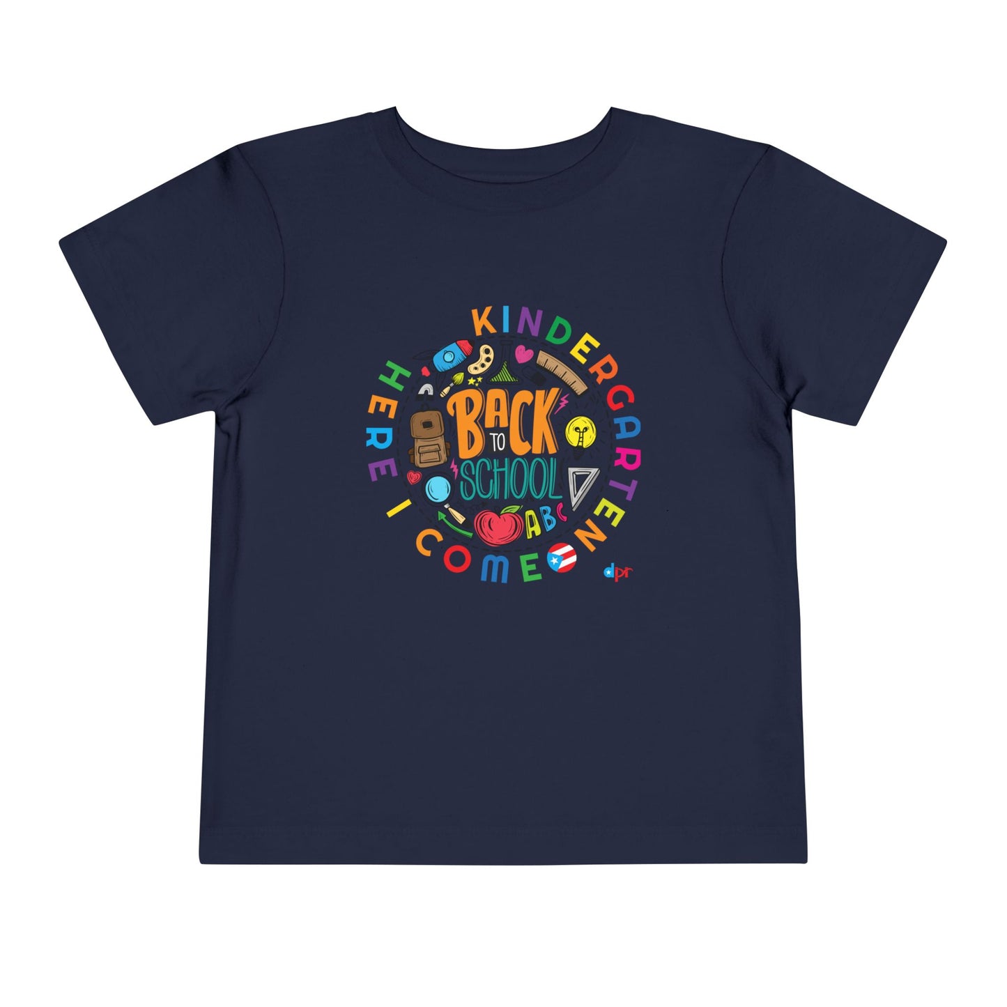 Kindergarten Here I Comer Boricua Toddler Short Sleeve Tee