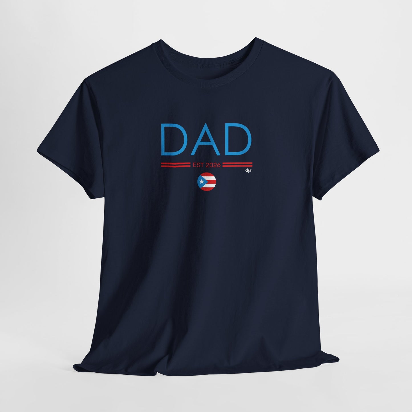Papá EST. 2026 Puerto Rican Flag Unisex Heavy Cotton Tee