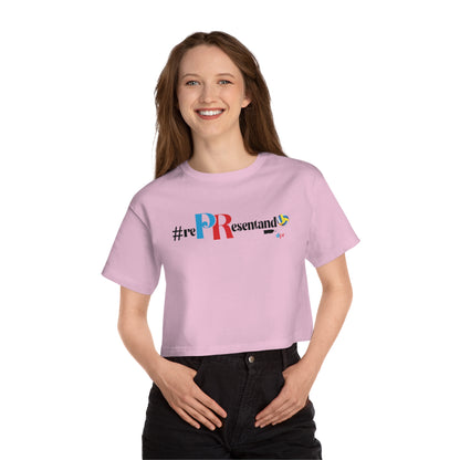 Puerto Rico Volleyball Cropped Tee | RePResentando™ Women's Flowy Crop Top | Boricua Volleyball Shirt