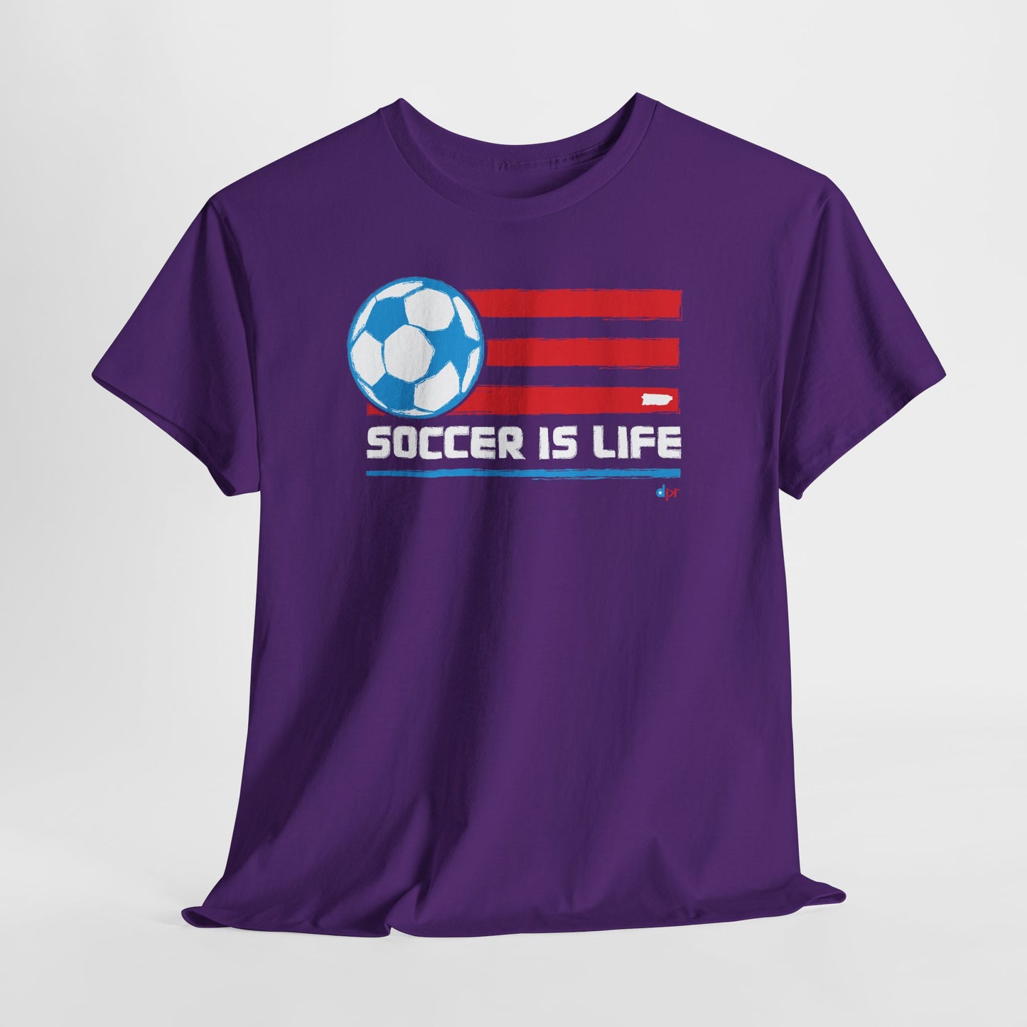 Soccer is Life Colors Unisex Heavy Cotton Tee