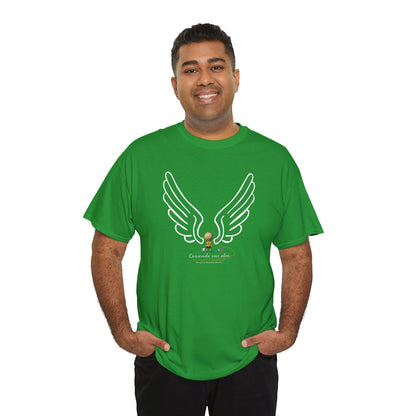 "Cosiendo sus alas" Soccer Player Unisex Heavy Cotton Tee