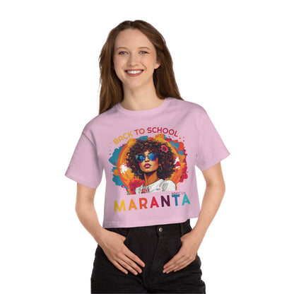 Back To School Maranta Boricua T Shirt Flowy Cropped Tee