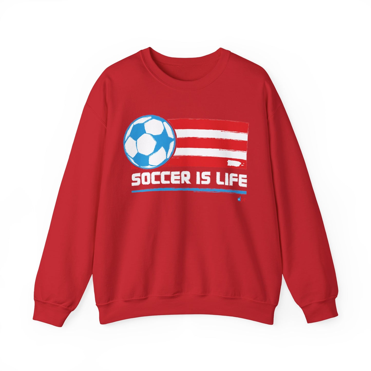 Soccer Is Life Puerto Rican Soccer Crewneck Sweatshirt | Unisex Heavy Blend™ Soccer Player & Fan Gift