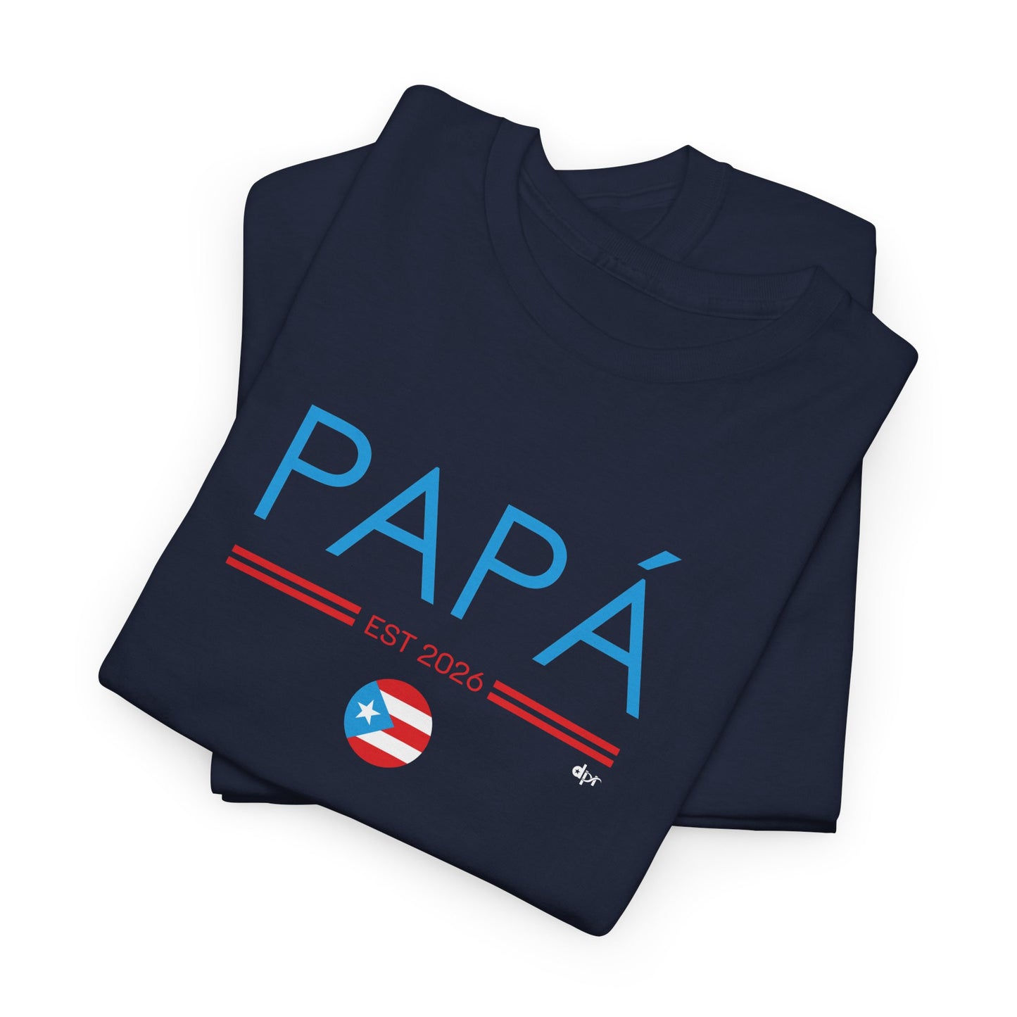 Papá EST. 2026 Puerto Rican Flag Unisex Heavy Cotton Tee
