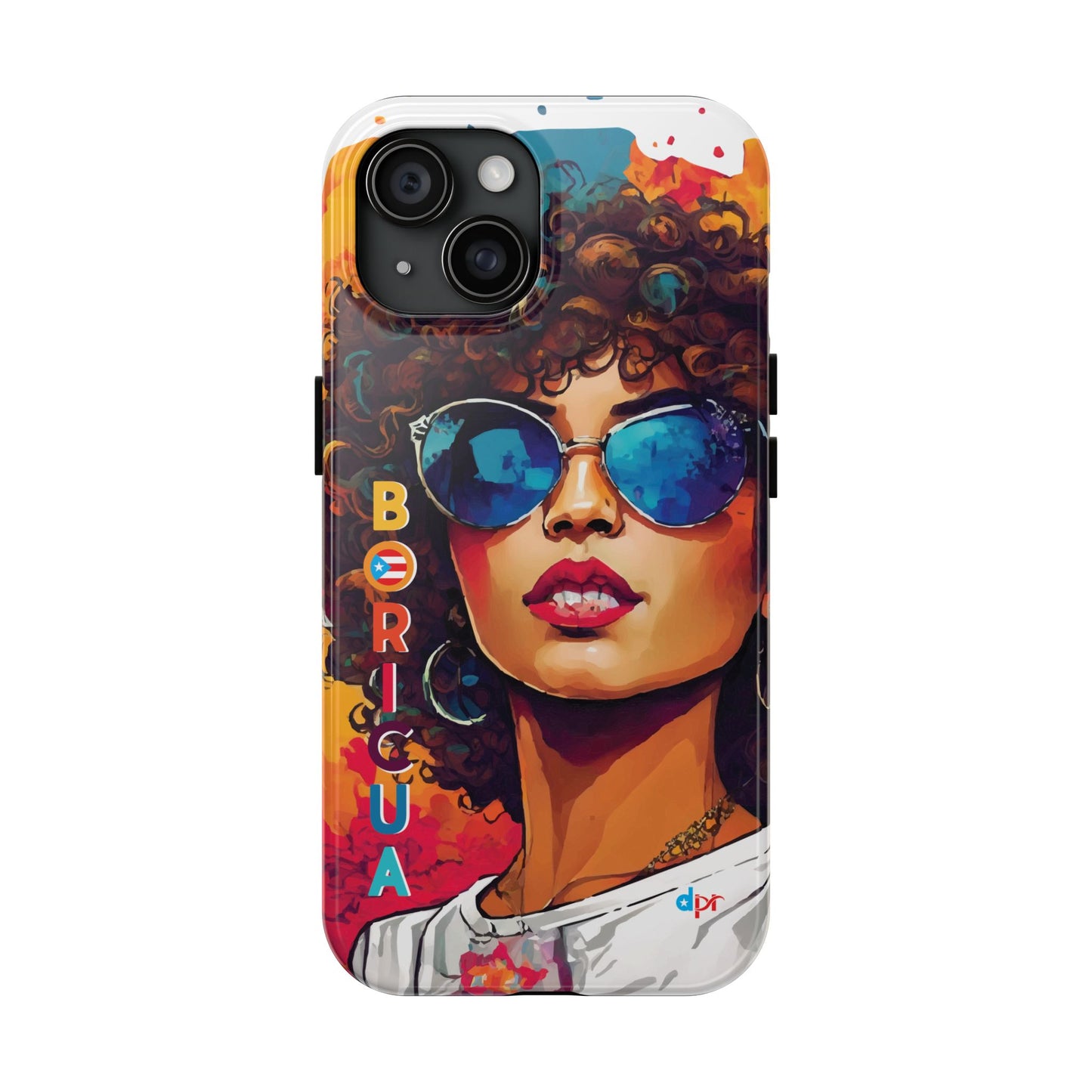 Boricua Girl Mosaico White Tough Phone Cases