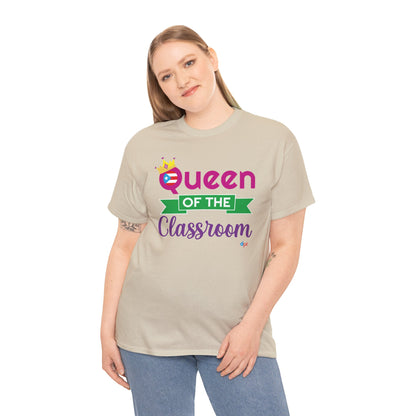 Queen of the Classroom - Back to School Boricua Teacher Heavy Cotton Tee