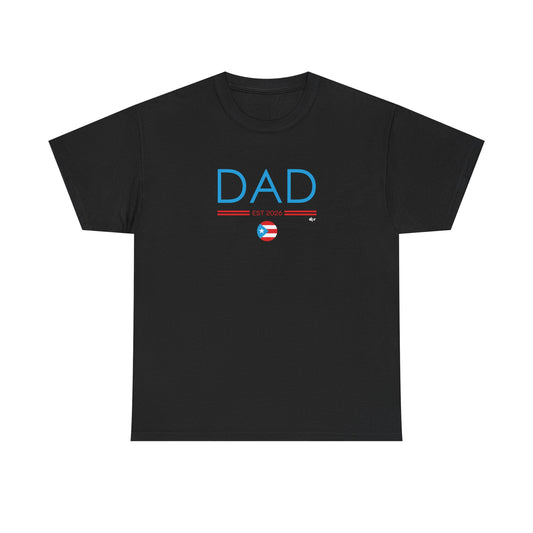 Papá EST. 2026 Puerto Rican Flag Unisex Heavy Cotton Tee