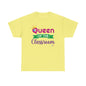 Queen of the Classroom - Back to School Boricua Teacher Heavy Cotton Tee