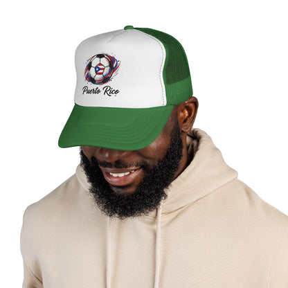 Puerto Rico Soccer Ball Flag Trucker Caps FREE SHIPPING