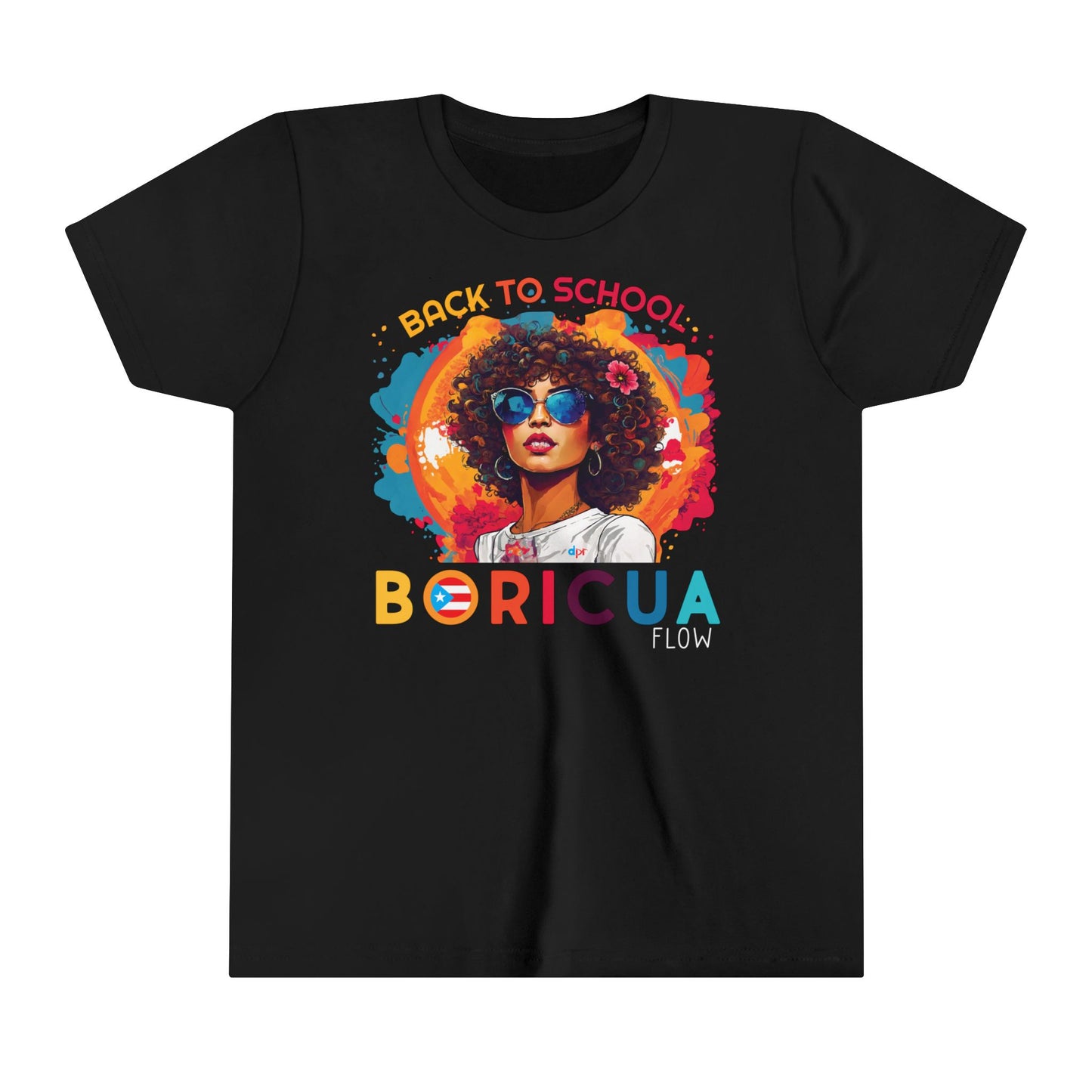 Back to School Boricua Girl Flow Youth Short Sleeve Tee