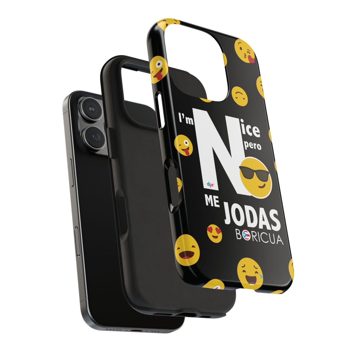 I'm Nice pero No me Jodas Tough Black Phone Cases