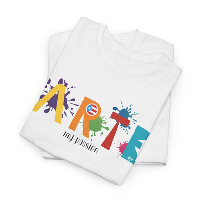 Arte My Passion Bandera Puerto Rico Unisex Heavy Cotton Tee