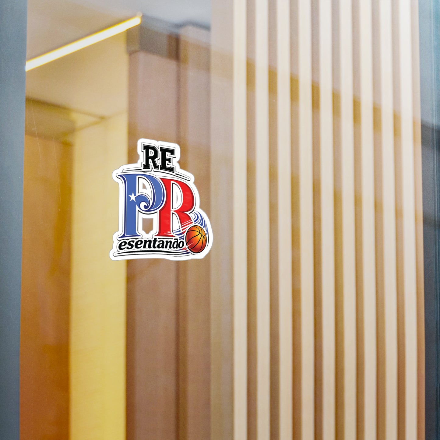Puerto Rico Basketball REPresentando Waterproof Kiss-Cut Vinyl Decal