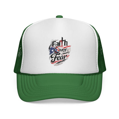Faith Over Fear Christian Volleyball | Puerto Rican Flag Trucker Caps FREE SHIPPING