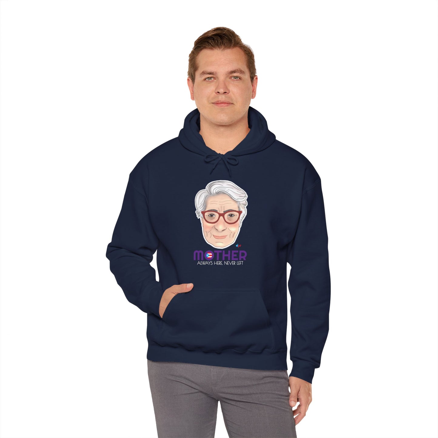 Mamá Boricua Always Here Never Left Unisex Heavy Blend™ Boricua-Style Hoodies