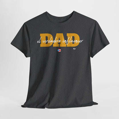 Dad El Verdadero Influencer Yellow Unisex Heavy Cotton Tee