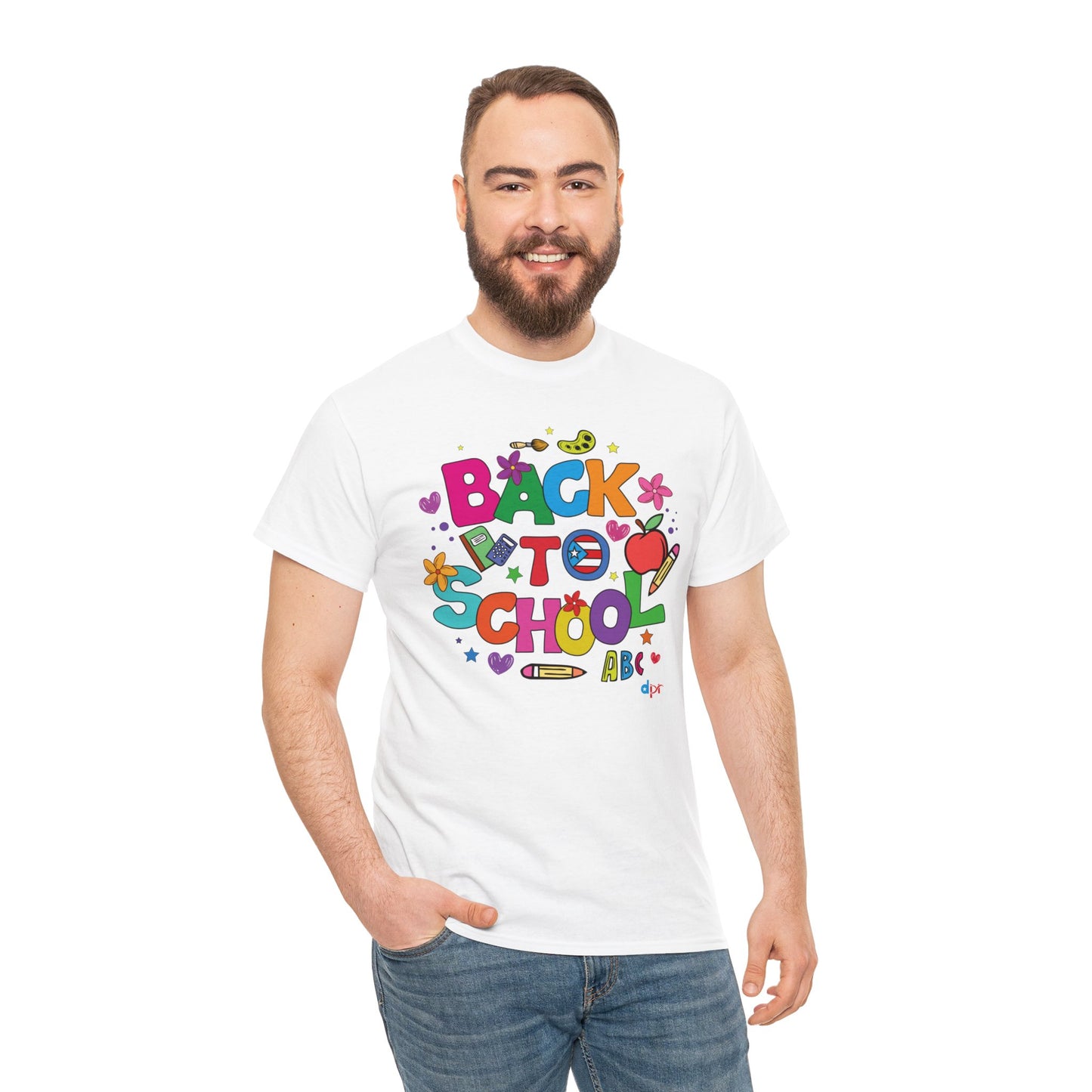 Back to School Boricua Teacher Heavy Cotton Tee