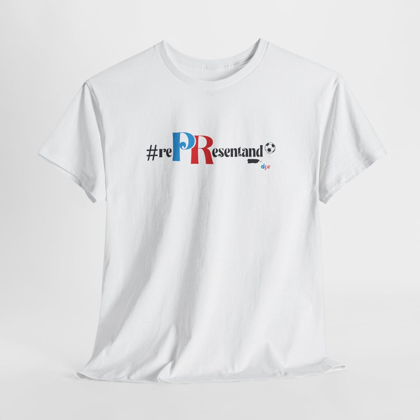 RePResentando™ Puerto Rico Soccer ball Unisex Heavy Cotton Tee | Boricua Soccer T-Shirt