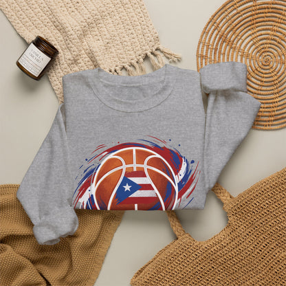 Puerto Rico Basketball Flag Heavy Blend™ Crewneck Sweatshirt
