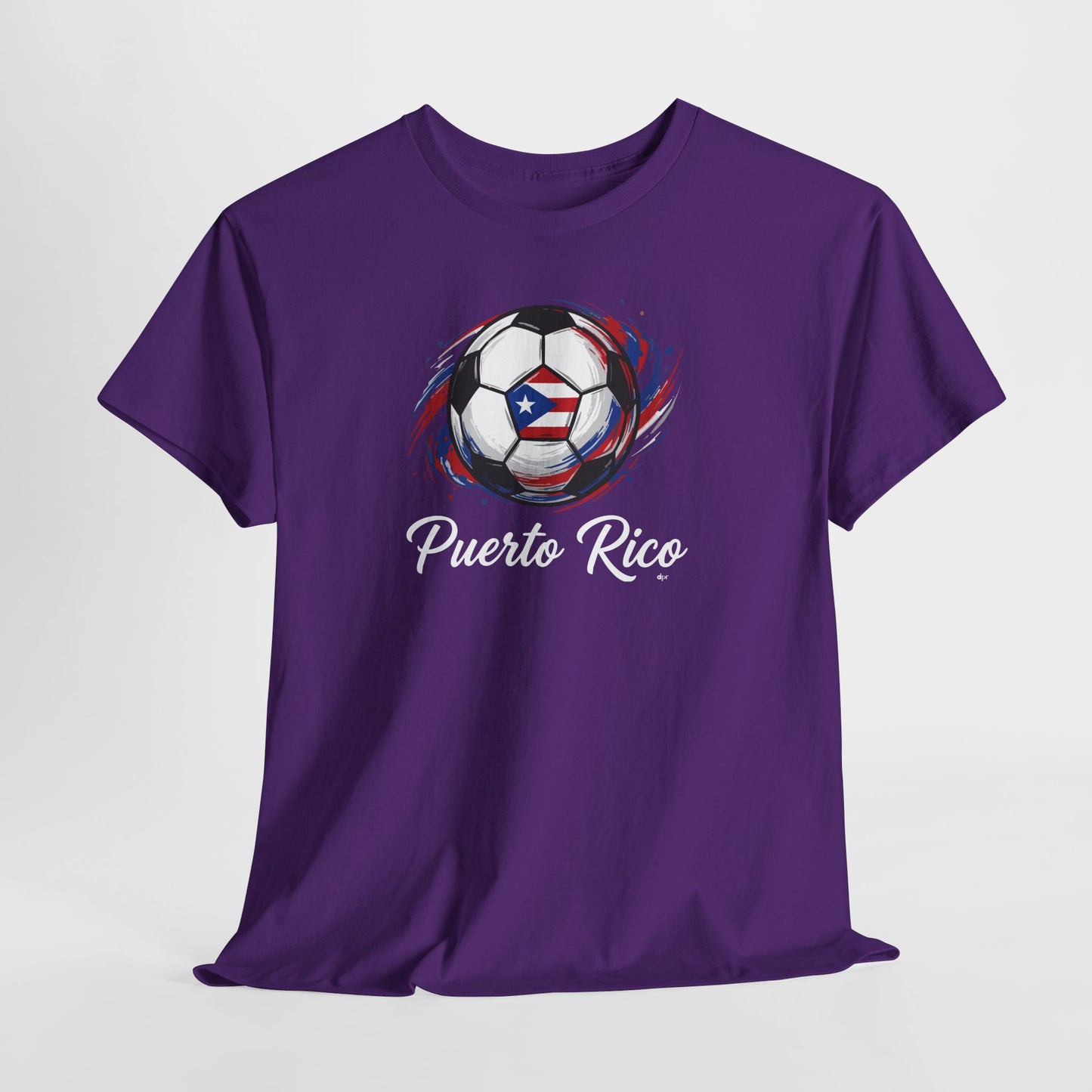 Puerto Rico Soccer Ball Flag | Unisex Heavy Cotton T-Shirt