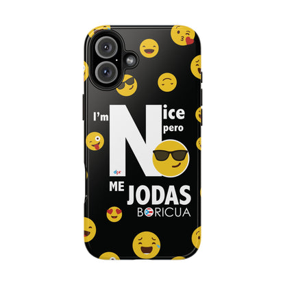 I'm Nice pero No me Jodas Tough Black Phone Cases