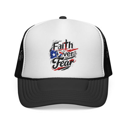 Faith Over Fear Christian Volleyball Sticker | Puerto Rican Flag Trucker Caps FREE SHIPPING