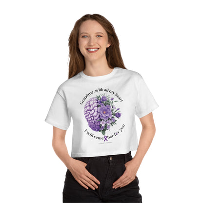 GRANDMA I Will Remember for You  Flowy Cropped Tee