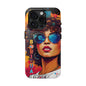 Boricua Girl Mosaico Black Tough Phone Cases