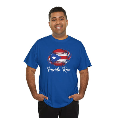 Puerto Rico Baseball Flag | Unisex Heavy Cotton T-Shirt